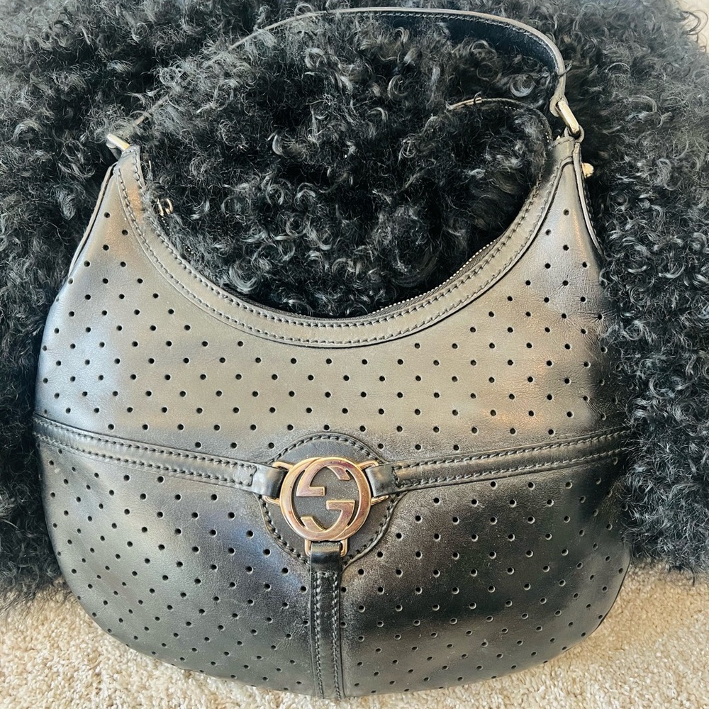 Gucci black shoulder Hobo Bag